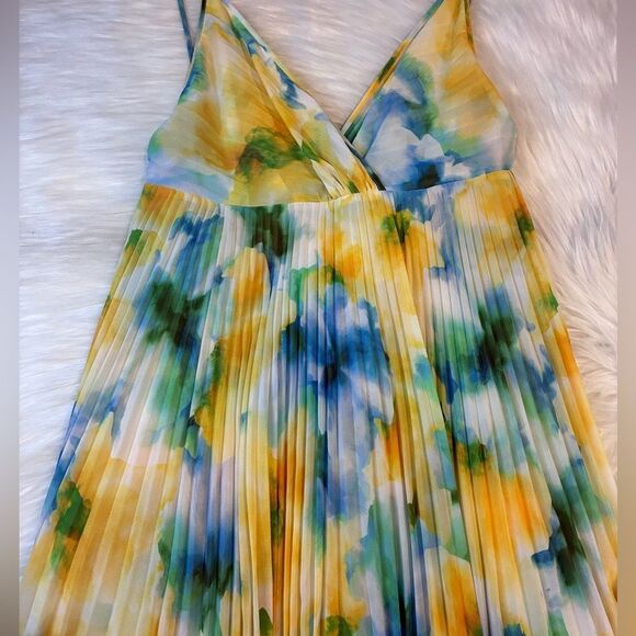 NWT Misa Galeta Dress in Citron Water Color - Picture 5 of 9